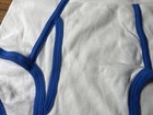 Vtg Boys Large 10-12 Underwear Nos Ringer White Blue Gymboree
