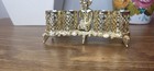 Vintage Sam Fink Gold Filigree Ornate Floral 4 Tube Lipstick Holder With Cherub 