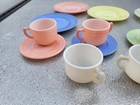 Vintage 13 Pc Lot 1940 s Little Hostess Child s Pastel Tea Set Doll House Party