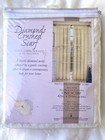 Diamonds Voile Embroidered Scalloped Sheer 42x216    Window Drapes Scarf Ivory Nip