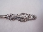 Whiting Sterling Silver Lily Ice Cream Spoon s  Old Antique Genuine Monogram  m 