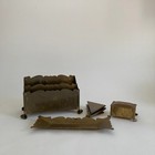 Antique Arts   Crafts Metal Desk Set - Circa 1910