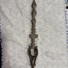 Antique Cast Iron Weather Vane Ornate Lightning Rod Arrow 1890s