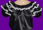 Black Square Dance Dress Outfit  Blouse  Skirt Waist 25 -32 