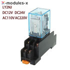 12v 24v 110v 220v Ac dc Coil Power Relay Ly2nj Dpdt 8pin Hh62p Jqx-13f   Base A
