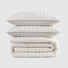 Jeremiah Brent Home 3pc King Channel Rice Stitch Gauze Quilt Set Cream