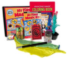 Deluxe My First Magic Kit Set Magician Tricks Book Wand Flower Silk Candy Box