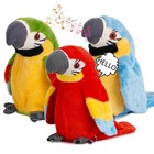 New Talking Macaw Parrot Repeats What You Say Electronic Interactive Plush Toy