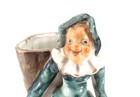 Pixie Elf Figurine Planter Sitting On Mushroom By Stump Ceramic Japan Vintage