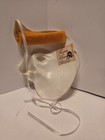 Vintage Phantom Of The Opera Half Mask White Masque Arrayed Halloween 7  1988