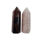 Mahogany Obsidian   Rose Quartz Crystal Towers Set Healing Polished Points