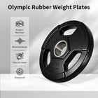 10-55lb Global Weight Plates For Barbell 2 In Rubber Bumper Plates For Home Gym