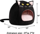 Cozy Pet Bed Warm Cave Nest Sleeping Bed Kitty Shape Puppy House For Cats  17 X 