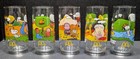 Complete Set Of 5 Mcdonald s Peanuts Camp Snoopy Glasses - 1983 - Appear Unused