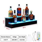 Acrylic 2-tier Led Lighted Display Shelf 40 Inch For Liquor Bottles Remote App