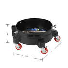 Set Of 2 X 12-inch Heavy Duty Garage Bucket Dolly  With Lockable Casters