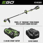 Ego Powerload St1611t Battery String Trimmer Kit  includes Battery   Charger 