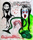 Black And White Painting Contemporary Art Original Pop Modern Famous Artist Aceo