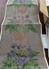 Vintage Shillcraft Latch Hook Kit Rug Wall Hanging Floral African Violet 14x40