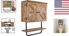 17x21   Rustic Barn Door Wall Cabinet For Bathroom   Kitchen Storage
