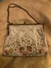 Antique 1800 s Handmade Victorian Needlepoint Micro Bead Hand Bag