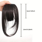 Wispy Clip In Bangs Synthetic Hair Extensions Dark Brown Sideburns Natural Look