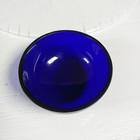 Set Of 4 Different Cobalt Blue   1 Black Salt Cellars inserts Vtg Antique