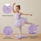 Toddler Girls Purple Ballet Dress Cotton Stretch  Leotard Kids 110cm 2-3y