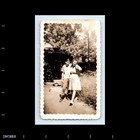 Old Vintage Photo Affectionate Woman Teen Boy In Front Of House Snapshot