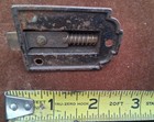 4 Antique Cast Iron   Brass Victorian Eastlake Cabinet Door Slide Latches Catch 
