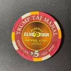 Trump Taj Mahal Atlantic City  5 Casino Chip Playboy Club Tour Donald Trump