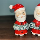 Vintage Brinnco Merry Christmas Santa Claus Salt And Pepper Japan 4  Ceramic 