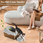 Non Self-cleaning Cat Litter Box Suitable For Multiple Cats And Deodorize