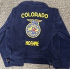 Ffa Colorado Hoehne Corduroy Jacket Size Small 100-38 Embroidered Ykk Usa Farm