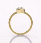 White Moissanite 2 40 Ct Round Cut  1-stone Engagement Ring 14k Yellow Gold Fn