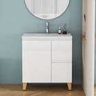 Bathroom Vanity W Sink Features 1 Door A 2 Drawers Includes Soft-close Mechanism