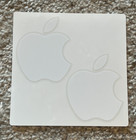 Apple Logo Sticker Decal  White - Genuine Oem - Includes 2 Stickers