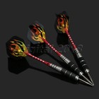 3pcs Competition Tungsten Steel Tip Darts Copper Barrel Red Flame Playing Game