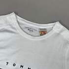 Tommy Hilfiger Adaptive Short Sleeve Magnet Button T-shirt White Women s Sz M Si