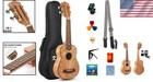 Authentic Okoume Soprano Ukulele 21  Classical  Tiger Flame  All-in-one Pack