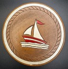 Teak Coaster Set W  Storage Box Mid-century Nautical Japan Decor Vintage Barware