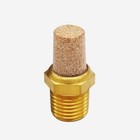 5pcs 1 4  Npt Brass Pneumatic Muffler Filter Noise Silencer  Hex Sintered Silenc