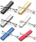 Slim Rimless Readers In Slim Curved Aluminum Case Reading Glasses Tube Reader