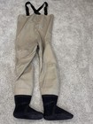 Simms Gore-tex Chest Bib Waders Stockingfoot Breathable Small Beige