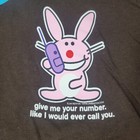 It s Happy Bunny Juniors Women s Vintage Brown T Tee Shirt Size Xl Nos New Phone