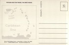 West Indies Caribbean Map  Pirate  Puerto Rico  Jamaica  Cuba Etc  -- Postcard