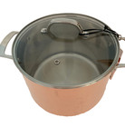 Nwt Viking 8qt 3-ply Hummered Copper Clad Stainless Steel Stockpot W glass Lid