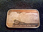 1 Troy Ounce Silver Bar  999 Fine  Unique  One Of A Kind 