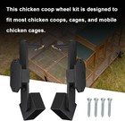 2x Extra Heavy-duty Chicken Coop Wheel Kit For Mobile Chicken Cages 13  Tire