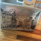 Vintage Strasbourg France German Chocolate Tin Silver Stollwerck German Made Tin